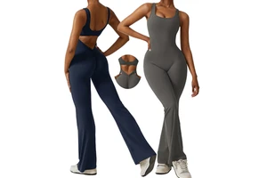 High Quality Women's Jumpsuit for Gym & Sports - Seamless Workout Adjustable Jumpsuit with Flare Leggings