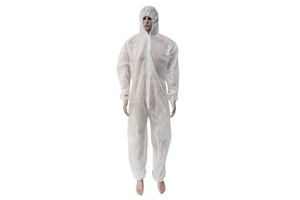 Junlong Disposable Waterproof Coverall EN14126 Approved Anti-Static & Anti-Cut Cleanroom Use PP Nonwoven Material for Wholesale