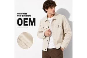 Custom Logo Men's Heavyweight Canvas Trucker Jacket Rugged Workwear Cotton Canvas Coat Boxy Fit Streetwear OEM Manufacturer