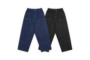 Factory Direct Sale Men's Large Size Gray Straight Slim Jeans Pants Elastic Casual Vintage Style Denim for Summer Light Knitted