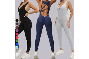 Hot Sales Yoga Jumpsuit One Piece High Elasticity Sports Jumpsuit for Women Gym Rompers Not See Through Bodysuit Gym Clothes