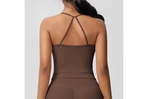 Women Yoga Tank Tops Cross-Border Double-Sided Brushed Tight-Fitting Breathable Cross Back Straps