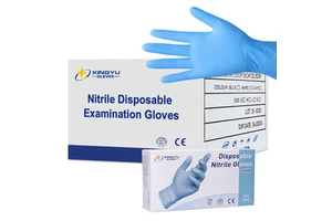 XIINGYU Manufacturers Gloves Powder Free Disposable Nitrile Gloves Examination Blue Nitrile Gloves Powder Free