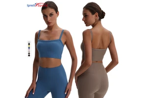 2025 New Arrival Women's Basic Strap Gym Yoga Outfits Quick Dry Breathable Soft Workout Fitness Simple Vest Active Sports Bra