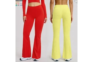 XW-ECK3109 Workout Outfit Elastic Custom Sports Breathable Activewear Gym Clothing Fitness Butt Lifting Flare Yoga Pants