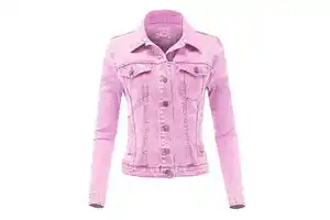 Hot Sale Custom Made Women's Long Sleeves Jean Denim Jacket 100% Cotton Breathable Eco-Friendly Windproof Lightweight Winter