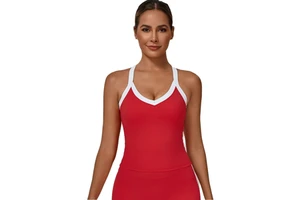 Quick Dry Active Tops for Fitness Yoga & Running Gym Tight with Patchwork Color Block Top for Outdoor Sports