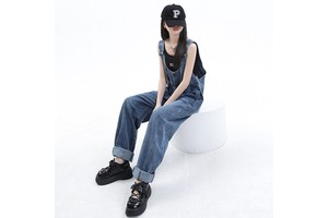 Custom Denim Long Overalls Hemp Cotton Jeans Jumpsuit for Women