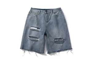 High-Quality Men's Denim Shorts Summer Stylish & Loose- Fit Design for Fashion
