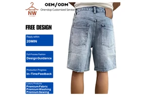Denim Shorts Manufacturer Custom Jorts Jeans Men Casual Streetwear Denim Jeans Denim Cargo Work Shorts Jean Custom Shorts Men