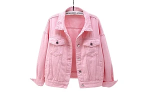 OEM WOMEN'S DENIM JACKET WOMEN FALL JACKET DENIM BUTTON up OVERSIZE for LADIES Unisex Motorcycle Street Style Outdoor