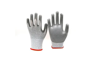 HPPE 4543 En388 Glass Protective Industry PU Coated Construction Cut Resistant Work Safety Anti Cut Level 5 Gloves