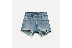 Ladies Denim Shorts Sexy Stylish High Waisted Casual Eco-Friendly Comfortable Distressed Summer Colored Wash Made in Bangladesh