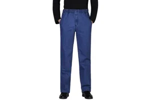 Men's Straight Leg Denim Jeans High Waist Regular Fit Cotton Casual Style Solid Color Autumn Wear Men' s Denim Jeans
