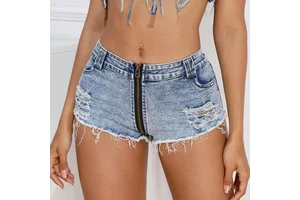 Top Trending Women's Distress Denim Shorts Breathable Customizable High Quality Outdoor Sexy Denim Shorts