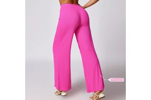 Custom Nylon Athletic Low Waisted Fitness Yoga Leggings Women Workout Gym Butt Lifting Flared Yoga Pants