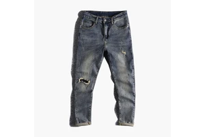 New Arrival Skinny Vintage Color Men's Ripped Jeans Men Plus Size Pants