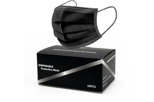 Top Hot Selling Cheap Bulk CE Certified 3Ply Protective Medical Surgical Black Face Masks Disposable