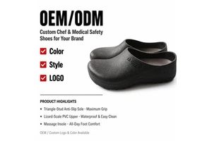 Multi-scene EVA Chef Safety Clogs Waterproof Collar Anti Slip Work Shoes For Restaurant Hospital Nursing Staff Footwear