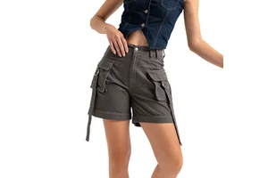 High Quality Mid Waist Straight Denim Women's Regular Fit Summer Jeans Shorts Wholesale