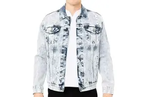 Winter New Fashion Windproof Long Sleeve Denim Jacket Men Casual 100% Cotton Regular Fit for Sale