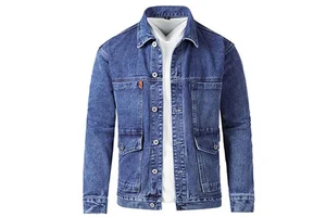 Unique Design Lightweight Men Washed Denim Jackets OEM Services Streetwear Style Men Denim Jackets by Star Crystal Enterprises