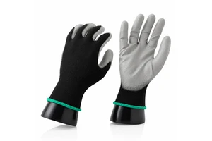 Machine Washable PU Coated Gloves | Reusable PU Work Safety Gloves with High Tear Strength for Multi-Shift Use