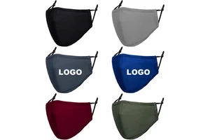 Custom Cloth Printed Logo Face Covering Face Maskes Reusable Washable Ajustable Maskes For Women Men
