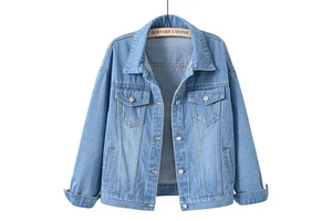 Newest Style Lady Jacket Long Sleeve Woman Denim Jacket Long Denim Jackets Women