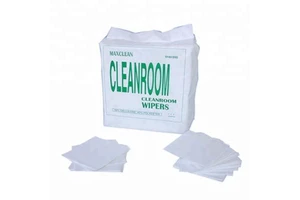 Disposable 4x4inch 1000 Class Cleanroom Wiper Dust-Free Electronic Industry Cleaning 100% Polyester Safety Product