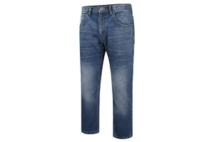 Blue Plus Size Whiskers Denim Men's Jeans Straight Fit Winter Breathable Eco-Friendly Quick Dry Medium Wash Casual 100% Cotton