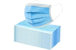 Blue 3 ply disposable face shield filter protection breathable dust proof