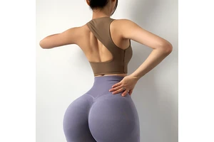 Women's Backless Sports Bra Europe and America Shockproof Yoga Tank Top for Running Training and Fitness Gather Fitness Gear