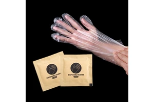 Individual Package Disposable Plastic Gloves Waterproof Safe for Food Handling Cooking Kitchen Cleaning Food Prep in Restaurants