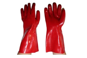 SUNCEND Hot Sales Smooth Interlock Liner PVC Fully Dipped Resistant Chemical Industrial Gauntlet Safety Gloves