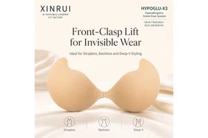 XINRUI Solid Silicone Adhesive Bra Strapless Backless Invisible Push Up Bra Reusable Front Clasp Bra OEM ODM Wholesale