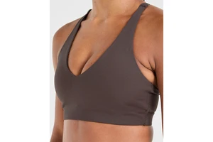 Latest Custom Comfortable Ruched Sports Bra Ruched Center Detail Thin Straps And High Impact Latest Women Fitness Sports Bra