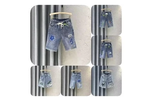 European & American Autumn Women's Stretchy Mid-waisted Breathable Sporty Denim Shorts With Fringe