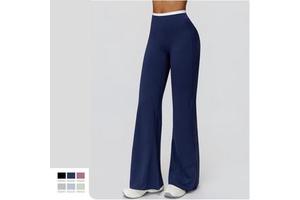 Yoga Pants Soft Elastic High Waist Full Length Chinese Adjustable Lightweight Solid Spandex/Nylon Work Low MOQ