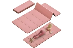 Portable Travel Practice Stability Balance Non Slip Workout Compact Storage Folding Yoga Mat
