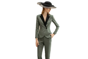 Factory Office Lady Plus Size Elegant Hot Sale Long Sleeves Business Pants Suit for Woman Formal