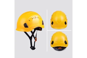 Durable ABS Hard Hat Rescue Worker Head Protection With Chin Strap