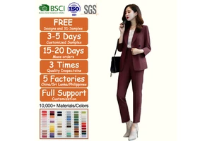 Oversized Female Lady Business 2 Piece Set Red White Blazer Pant Set Women's Suits & Tuxedo Ladies Plus Size Women's Suits