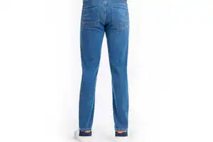 Custom Men's Denim Pant High Quality Regular Fit Casual Denim Jeans Pant For Men Vintage Wash Denim Stretch Pants
