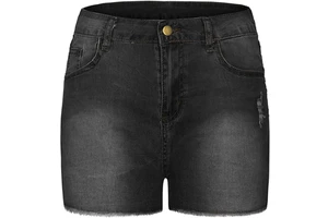 Wholesale Stylish Women Denim Shorts High Waist Super Distressed Custom Waterproof Breathable Colored Wash Casual Wear