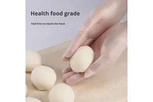 Dingqing Household Cleaning Safety Gloves Food Grade Disposable Vinyl PVC Thickened Waterproof for Baking Kitchen Use