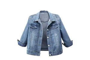 Best Quality Top Trending Hot Sale Knitted Denim Jackets for Women High Demanding Casual Wear Windproof Breathable