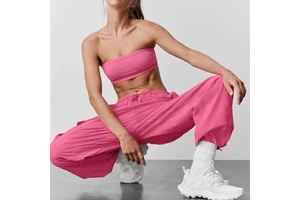 Wholesale Women Strapless Tube Top Light Support Sweat Wicking Seamless Removable Chest Pad Daily Workout Yoga Bra