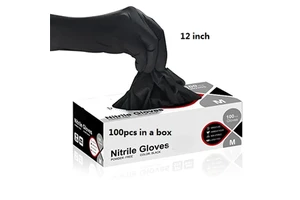 12-Inch Heavy Duty Nitrile Gloves Powder-Free Latex-Free Anti-Oil Non-Slip Disposable Food Safety Gloves for Mechanical Repair