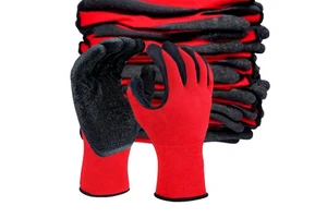 EN388 Safety Gloves with Custom Logo Polyester Latex Coated Work Gloves for General Purpose Bulk Supply
